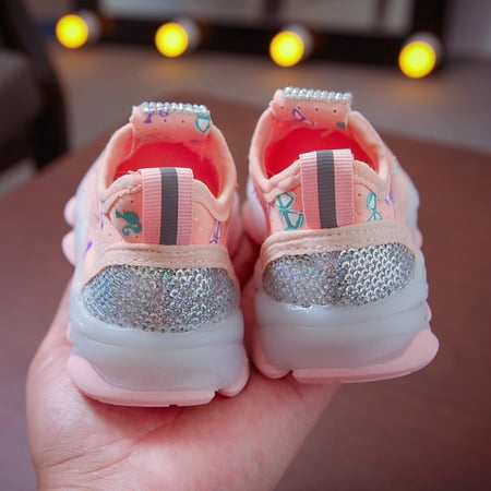 

Cathalem Shoes for Girl Children Kid Girls Sport Luminous Baby Run Led Shoes Baby Shoes Girl Kids Shoes Pink 2.5 Years