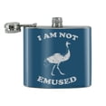 thumbnail image 2 of I Am Not Emused Emu Amused Funny Humor Stainless Steel 5oz Hip Drink Kidney Flask, 2 of 4