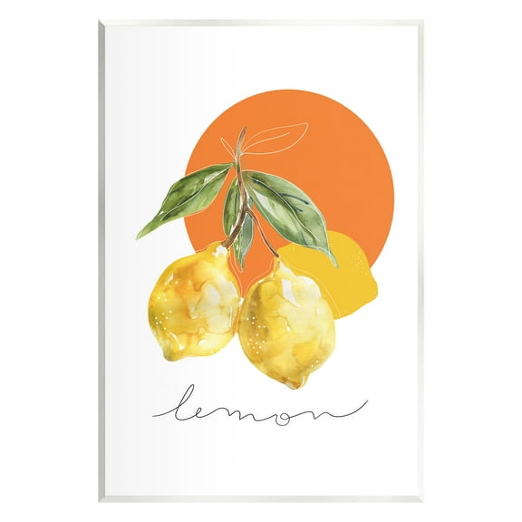 Stupell Industries Modern Lemons Branch Food & Beverage Painting Unframed Art Print Wall Art, 10 x 15