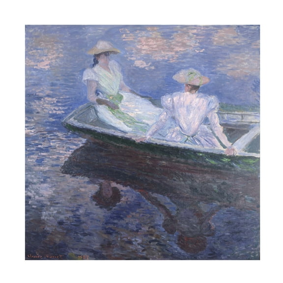 Monet 'On The Boat' Canvas Art
