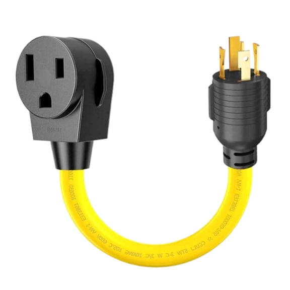 BALoFI NEMA L14-30P to 6-50R Generator to Welder Adapter Cord, 1.5FT 10AWG STW, 30A 4-Pin to 50A 3-Pin, 125/250V Heavy-Duty ETL Certified