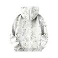 thumbnail image 4 of XDDLITP Camo Hoodie for Girls Kids Maple Leaf Print Long Sleeve Sweatshirts Plus Size Drop Shoulder Loose Fit Pullover with Pocket,Gray 130, 4 of 6