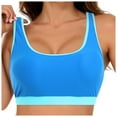 thumbnail image 3 of Sports Swim Bra Bikini Tops for Women Classic Bathing Suits Top with Padded Crop Swimsuit, 3 of 9
