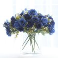 thumbnail image 3 of Balsa Circle 4 Navy Blue Bushes 12" Artificial Flowers Silk Roses Bouquets Wedding Events, 3 of 8