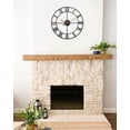 thumbnail image 2 of 24 Inch Modern Farmhouse Wall Clocks for Living Room Decor, Silent Non-Ticking Analog Battery Operated Wall Clock, Black Rustic Metal Clock with Golden Arabic Numerals for Bedroom, Home Office, 2 of 14