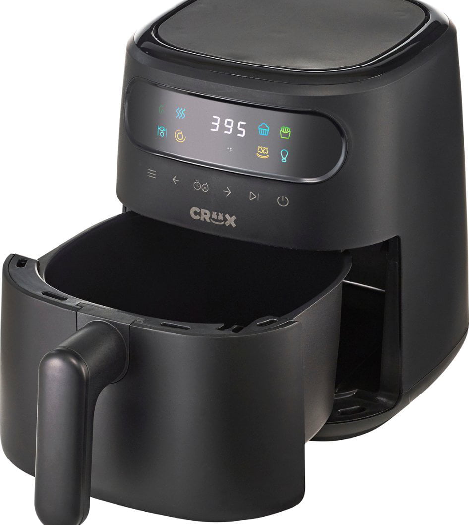 CRUX - 3-qt. Digital Air Fryer Kit with TurboCrisp - Black 6507390