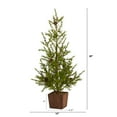 thumbnail image 4 of Nearly Natural 28in. Alpine Natural Look Artificial Christmas Tree in Wood Planter with Pine Cones, Green, 4 of 5