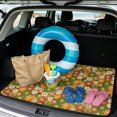 thumbnail image 2 of Yspwyqan Car Trunk Mat, 29" x 39" Universal Fit All Weather Cargo Liner, Vintage Floral Aesthetic Auto Interior Decor Accessory, Easy to Clean Trunk Liner for Most SUVs & Wagons, 2 of 7