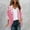 Pink, variant on Sakmal Lightweight Clearance Coats for Women Blue Elbow-Length Cover-Up Cardigan Floral Chiffon Loose Fit Jacket for Ladies