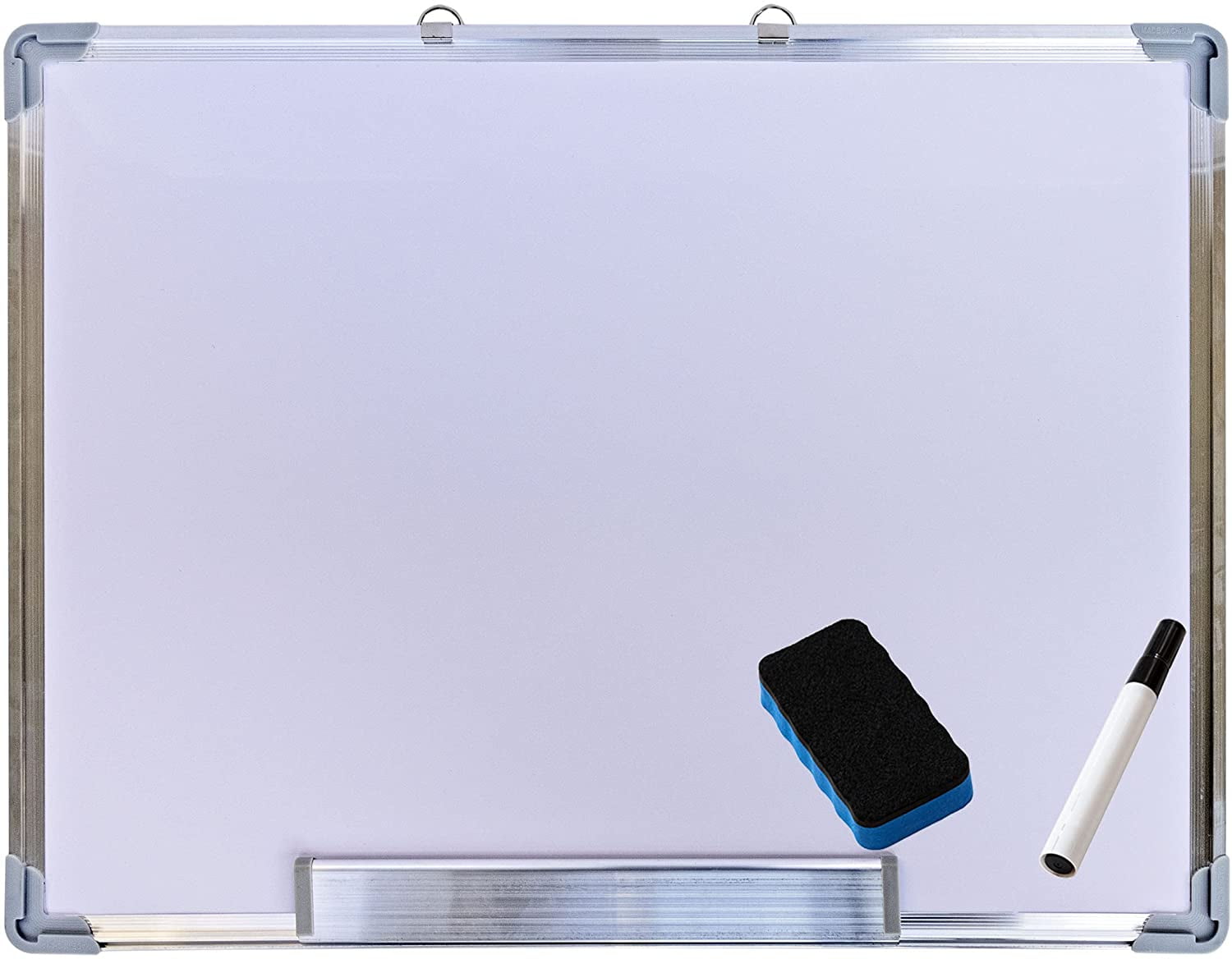 BalanceFrom Whiteboard Dry Erase Board Silver Aluminum Frame with Eraser and Marker Pen