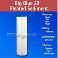 thumbnail image 2 of Big Blue Pleated Washable & Reusable Sediment Filter 5 Micron Amplified Surface Area, Removes Sand, Dirt, Silt, Rust, Extended Filter Life for 20" Big Blue Housing, by Ronaqua (Set of 8), 2 of 6