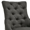thumbnail image 5 of Weston Home Chelsea Lane Curved Back Linen Tufted Dining Chair, Set of 2, Dark Gray, 5 of 7