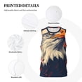 thumbnail image 3 of Pofeuu American Bald Eagle A Print Basketball Jersey, Shirts for Men Youth Basketball Jersey Crew Neck-Large, 3 of 6