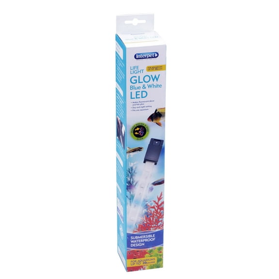 Interpet Life Light Blue & White LED Aquarium Light, up to 20 Gallons, 14.961 x 2.63 in