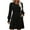 Black#long sleeve midi sweater dress for women, variant on aohooy Long Sleeve Sweater Dresses for Women Ribbed Knit A Line Crewneck Dresses Empire Waist Winter Knee Length Dress with Pockets Black,XL