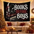 thumbnail image 3 of Books Before Boys Typography Tapestry Wall Hanging, 3 of 7