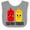 Heather/White, variant on Inktastic Ketchup and Mustard Gift Boys or Girls Baby Bib