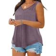 thumbnail image 4 of Rciityk Plus Size Women's Tank Tops Casual Loose Fit V Neck Sleeveless Shirts - Fashion Womens Summer Tops, 4 of 7