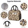 thumbnail image 4 of Black and Brown Leopard Print Insulated Leakproof Lunch Box for Work, Lunch Bag for Women Men, Loncheras Para Mujer for Beach Travel Picnic Camping, 4 of 6