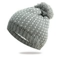 thumbnail image 2 of beishanbush Baseball Caps Women Knit Slouchy Beanie Baggy Hat with Pompom Winter Soft Warm Ski Cap Grey, 2 of 7