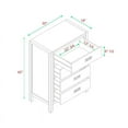 thumbnail image 5 of Pemberly Row 40" Classic Solid Wood 4-Drawer Bedroom Chest in Walnut, 5 of 12