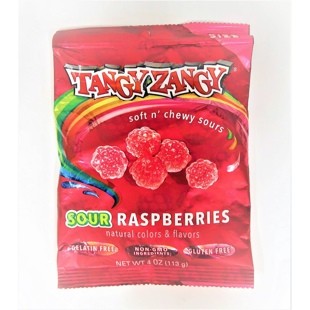 Tangy Zangy Bite Size Soft n' Chewy Sours Sour Gummy Candy 2 Packs Each. 4oz (113g) (Sour