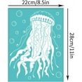 thumbnail image 2 of 2Pcs Self-Adhesive Silk Screen Printing Stencil Jellyfish Pattern Silk Screen Stencil Ocean Theme Reusable Mesh, 2 of 9
