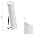 Framed White Floor Free Standing Mirror with Easel 16"x57" by Gallery