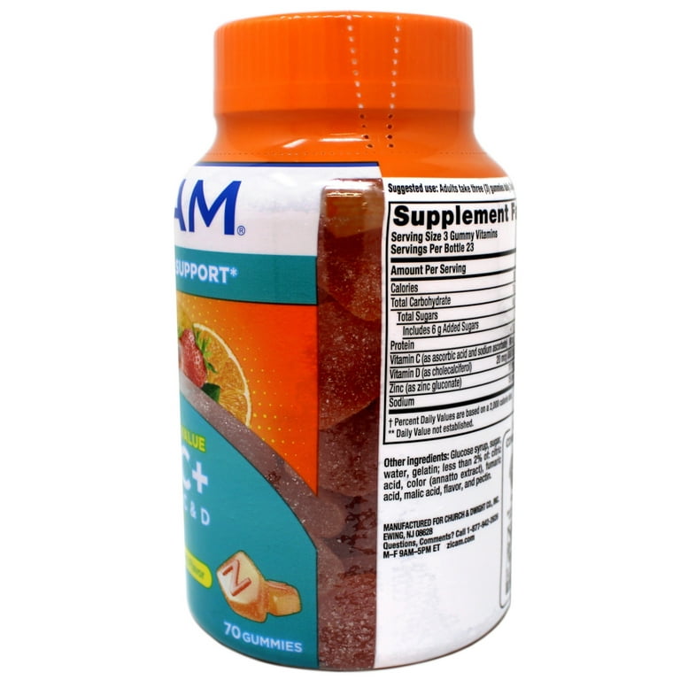 4 Pack - Zicam Daily Immune Support, Gummy Supplement, Zinc