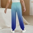 thumbnail image 4 of Efsteb Girls Sweatpants Gradient Casual Elastic Waist Joggers Sweatpants Loose Comfy Sports Pants with Pockets (Blue,5 Years), 4 of 6