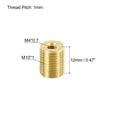 thumbnail image 2 of Uxcell M10 to M4 Sleeve Reducing Nut 12mm Long Threaded Hollow Tube Adapter Brass Coupler Connector 5 Pack, 2 of 5