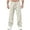 Beige, variant on Miluxas Mens Premium Relaxed Fit Straight Leg Cargo Pant Black