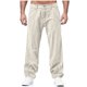 thumbnail image 1 of Ceisia Men's Trendy Solid Color Gift Button Zipper Straight Leg Casual Pants with Elastic Waist and Pockets, 1 of 8