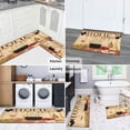 thumbnail image 3 of Coffee Black Text Pattern Style Kitchen Mats for Floor Washable Non-Slip, Absorbent Mats Set Of 2 for Sink Waterproof Runner Rug for Laundry Room,kitchen Rugs and Mats 17.7x24+17.7x48inch, 3 of 7