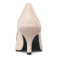 thumbnail image 2 of CAPARROS Womens Beige Rhinestone Lace Quillian Pointed Toe Kitten Heel Slip On Dress Pumps Shoes 7.5 B, 2 of 4