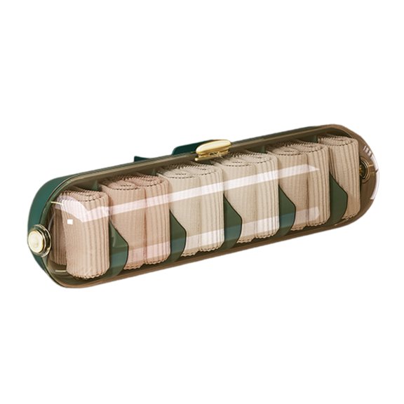 Washranp Underwear Wall Mount Drawer Organizer,Large Capacity 6 Cell Drawer Plastic Storage Boxes Holder with Clear Lid for Clothes Socks Lingerie Underwear Ties