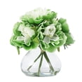 thumbnail image 2 of Lifelike Artificial Flower Arrangement in Vase – Real-Touch Silk & PU Bouquet, Faux Water, 9.8" Home Decor Centerpiece, green, 2 of 22