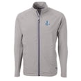 thumbnail image 2 of Men's Cutter & Buck Gray Detroit Lions Adapt Eco Knit Hybrid Recycled Full-Zip Throwback Jacket, 2 of 3