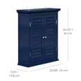 thumbnail image 6 of Teamson Home Glancy Removable Two-Door Wall Cabinet with Faux Louvered Doors, Navy, 6 of 8