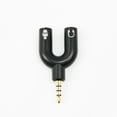 thumbnail image 2 of BlueDiamond 3.5mm Audio + Mic Headset Splitter - Black, 2 of 3