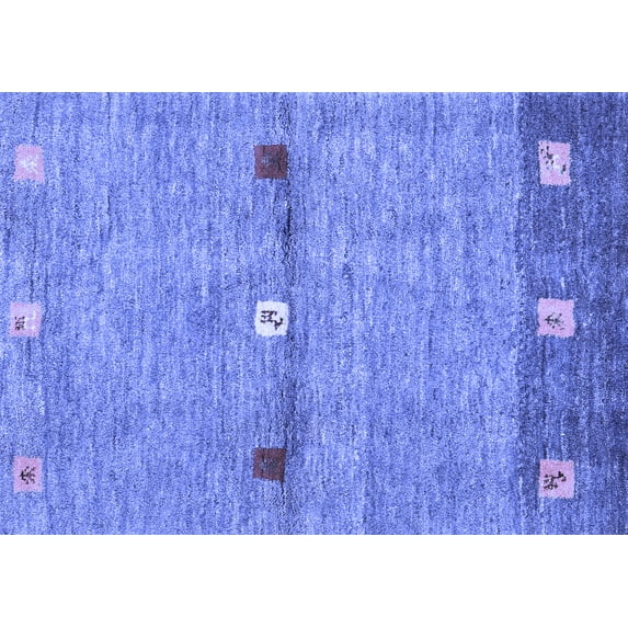 Ahgly Company Indoor Rectangle Abstract Blue Contemporary Area Rugs, 5' x 8'