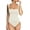 Beige, variant on Women's Seamless Bodysuit Square Neck Sleeveless Tapered Shoulder Straps Tank Tops Summer