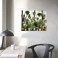 thumbnail image 3 of Nawypu  Boho Plant Scene with Cacti and Succulents in Geometric Pots Watercolor Wall Plaque Art Design By Artist Grace Popp, 3 of 4