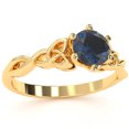 thumbnail image 2 of Celtic Trinity Knot Lab-Created Sapphire Engagement Ring In 14k Yellow Gold, 2 of 6