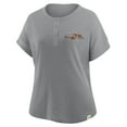 thumbnail image 4 of Women's Fanatics Heather Gray Cincinnati Bengals Oversized-Hometown Premium Henley Shirt, 4 of 5