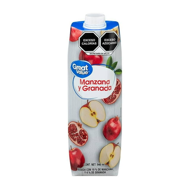 Bebida Great Value sabor manzana y granada 946 ml
