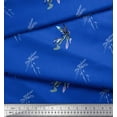 thumbnail image 3 of Soimoi Poly Georgette Fabric Dragonfly & Texture Fabric Prints By Yard 52 Inch Wide, 3 of 3