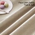 thumbnail image 3 of Inosoo Thick Faux linen Tablecloth, 48 inch Round TPU Waterproof & Oil Proof Wipe Clean Fabric Table Cover, Khaki, 3 of 9