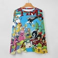 thumbnail image 5 of Adventure Time Women's Pajama Top 3D Digital Print Sleepwear Trendy Crewneck Pullovers Long Sleeve Shirts XS, 5 of 8