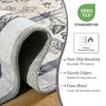 thumbnail image 6 of Balacho Floral Mosaic Boho Patchwork Quilted Faux Wool Area Rug, 4' x 6', Gray, 6 of 8